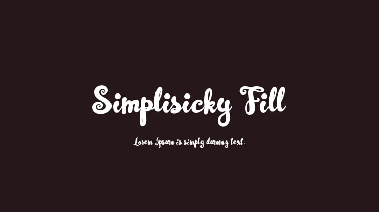 Simplisicky Fill Font Family