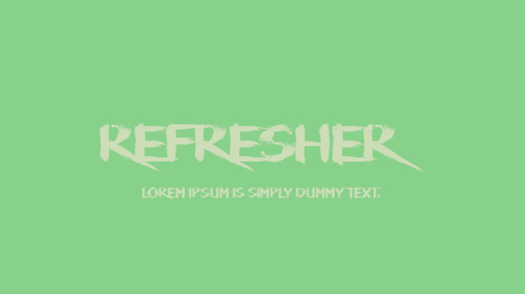 Refresher Font