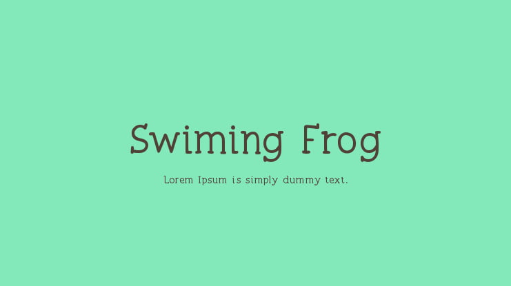 Swiming Frog Font