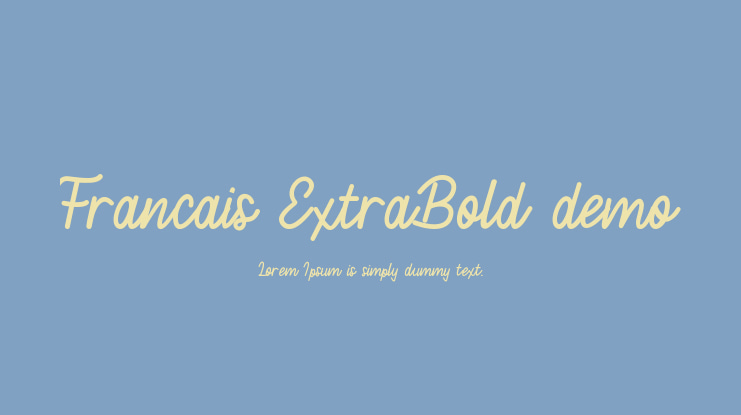 Francais ExtraBold demo Font Family