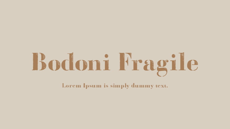 Bodoni Fragile Font Family