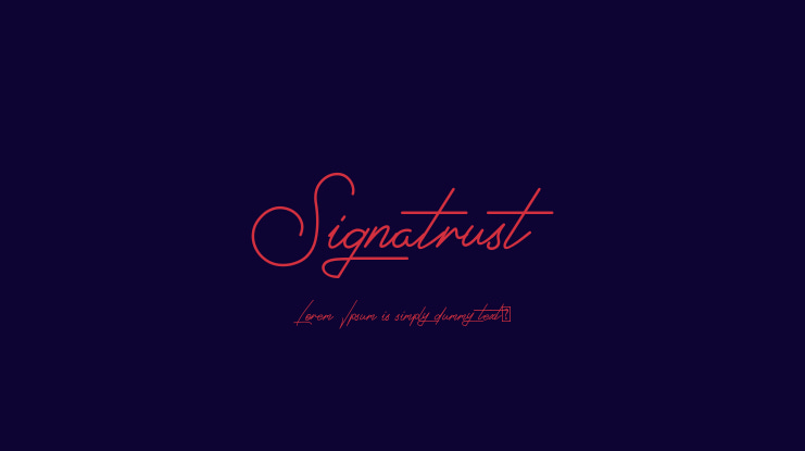 Signatrust Font