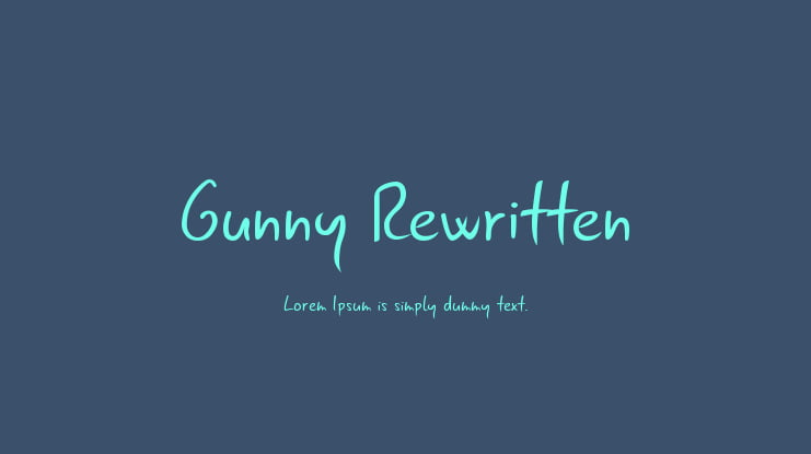 Gunny Rewritten Font