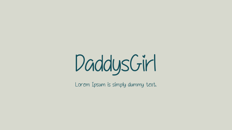 DaddysGirl Font