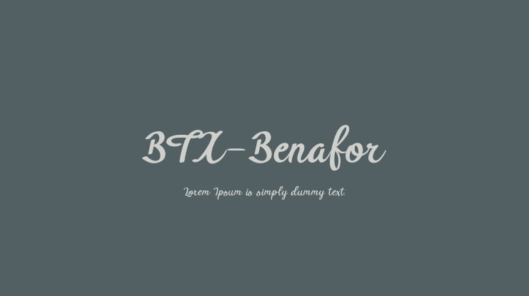 BTX-Benafor Font