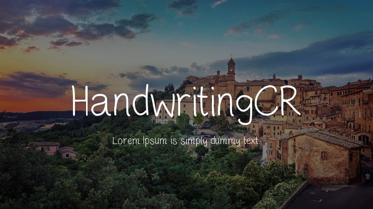 HandwritingCR Font