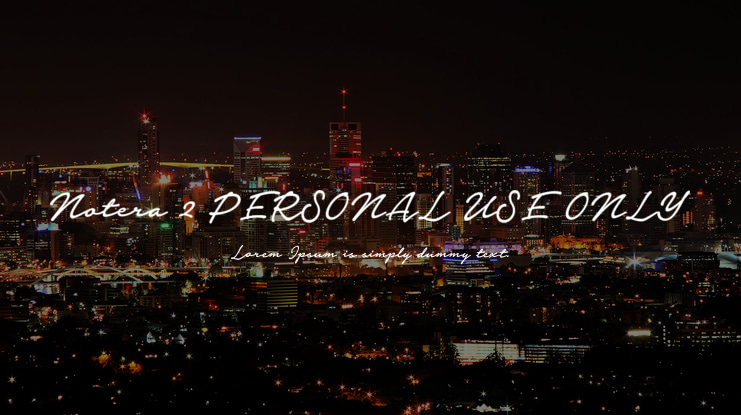 Notera 2 PERSONAL USE ONLY Font Family