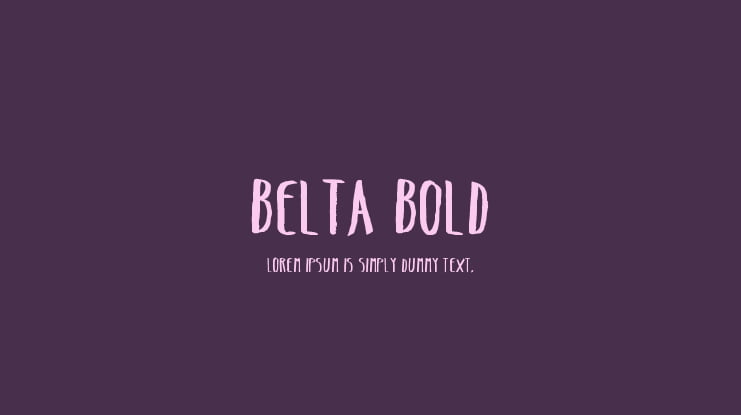 Belta Bold Font Family