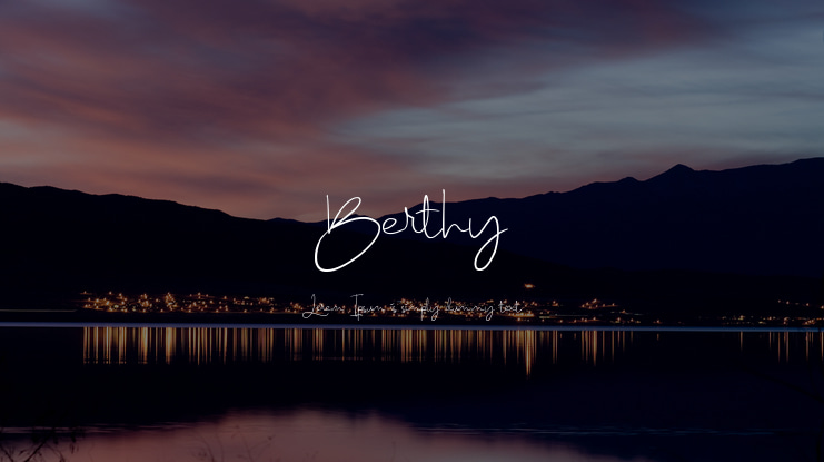Berthy Font