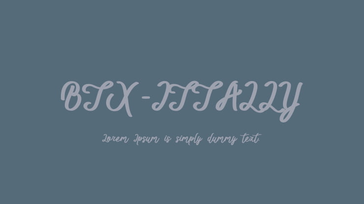 BTX-ITTALLY Font