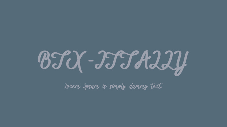 BTX-ITTALLY Font