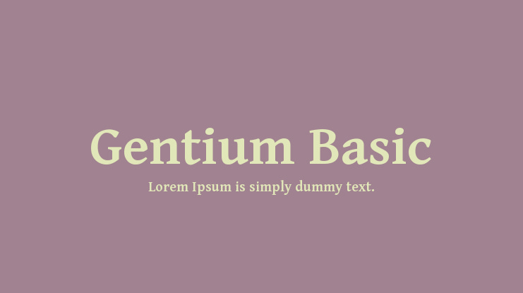 Gentium Basic Font Family