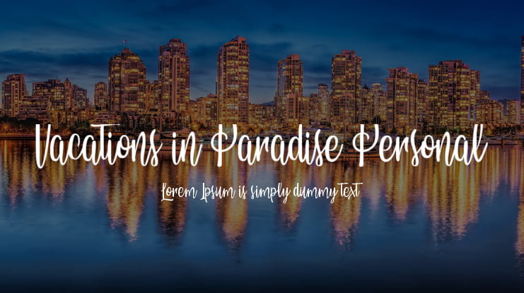 Vacations in Paradise Personal Font