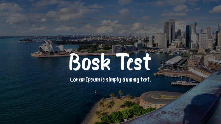 Bosk Test Font Family