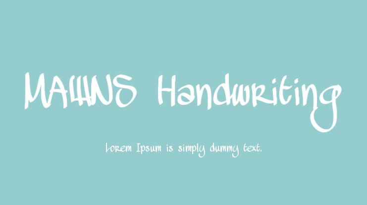 MAWNS Handwriting Font