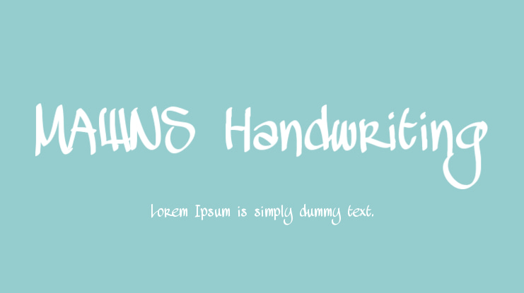 MAWNS Handwriting Font