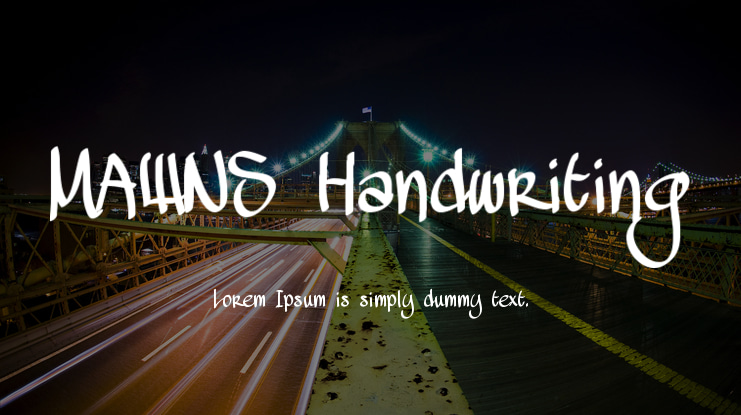 MAWNS Handwriting Font