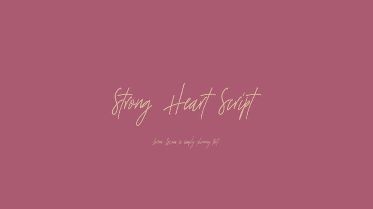 Strong Heart Script Font