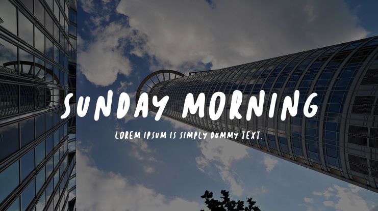 Sunday Morning Font