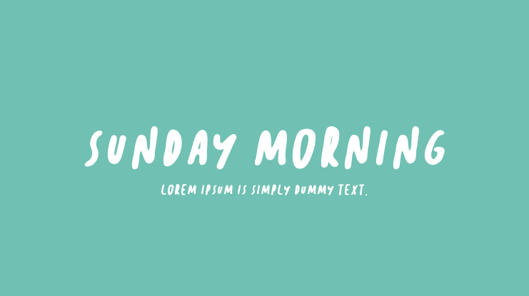 Sunday Morning Font