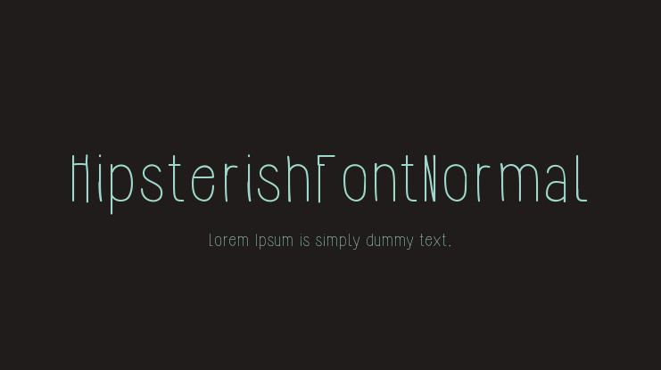 HipsterishFontNormal Font