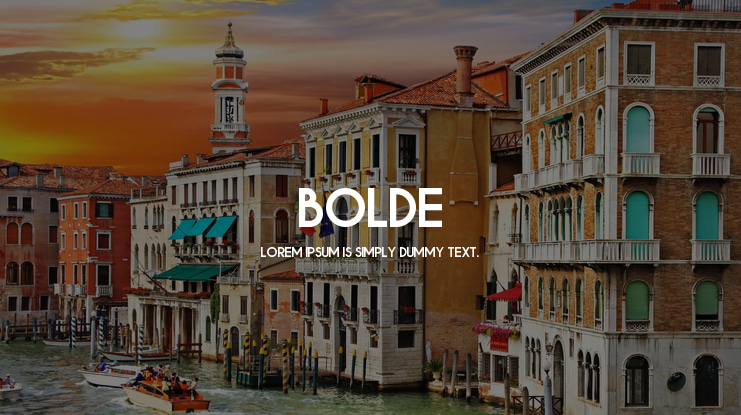 BOLDE Font