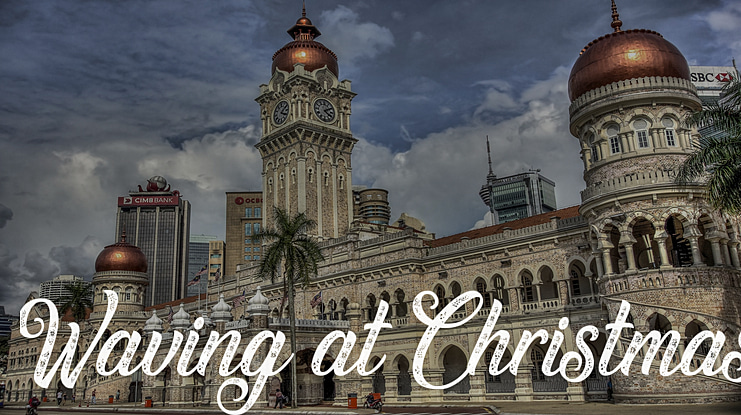 Waving at Christmas Font