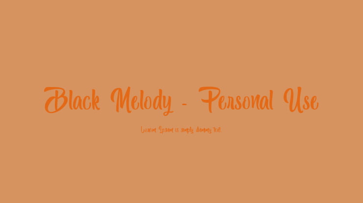 Black Melody - Personal Use Font