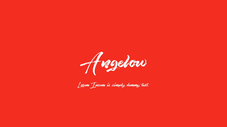 Angelow Font Family