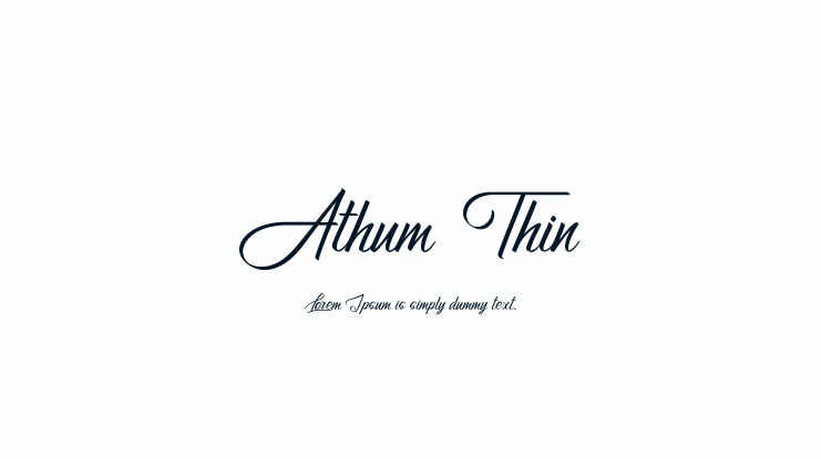 Athum Thin Font