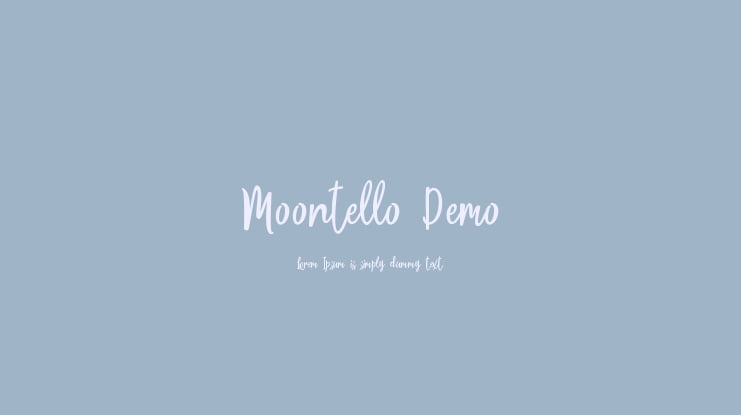 Moontello Demo Font