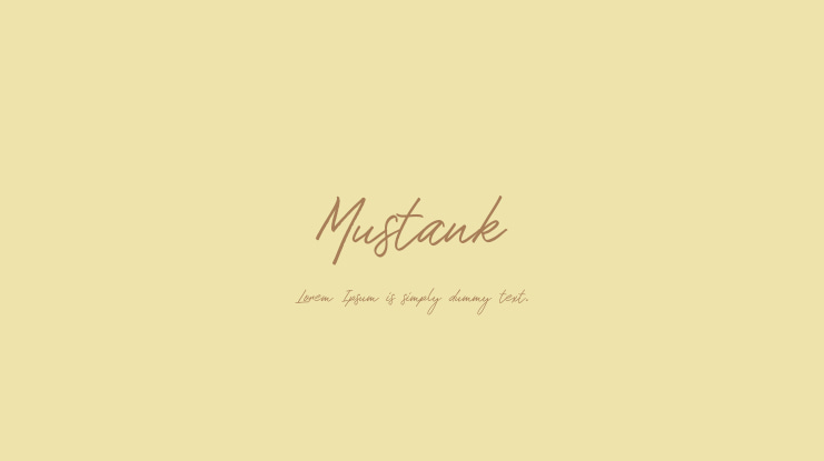 Mustank Font