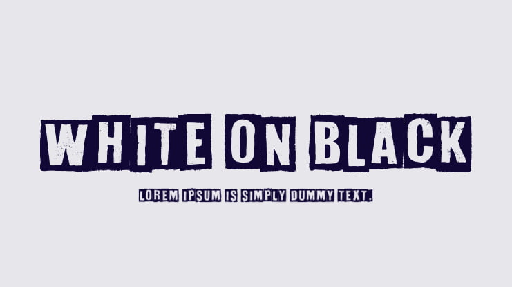 White On Black Font
