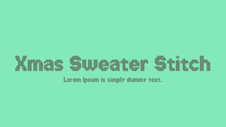 Xmas Sweater Stitch Font