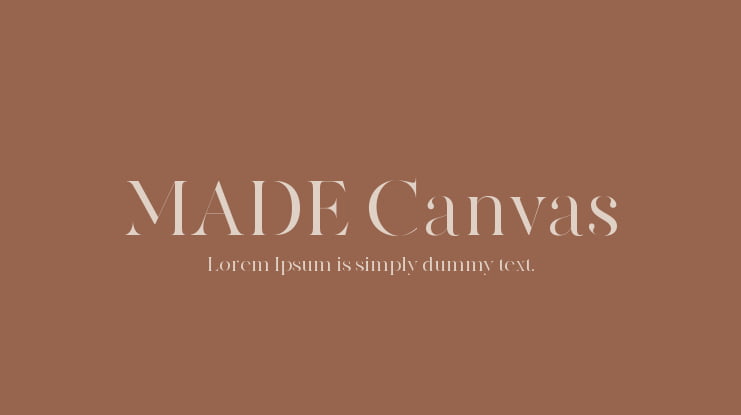 MADE Canvas Font Family