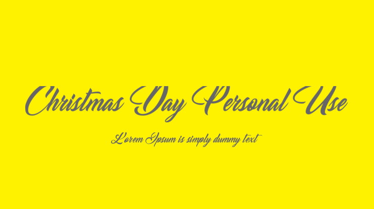 Christmas Day Personal Use Font : Download Free for Desktop & Webfont