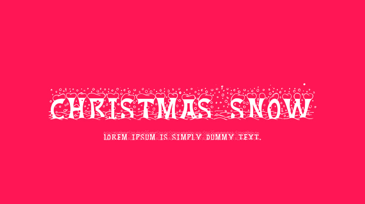 Christmas Snow Font