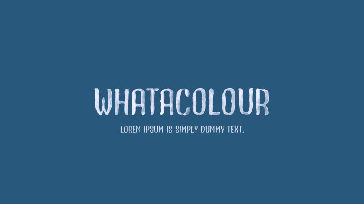 Whatacolour Font Family