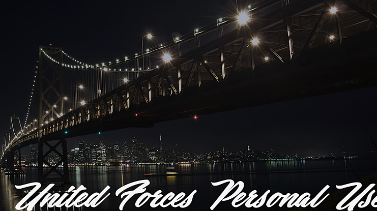 United Forces Personal Use Font