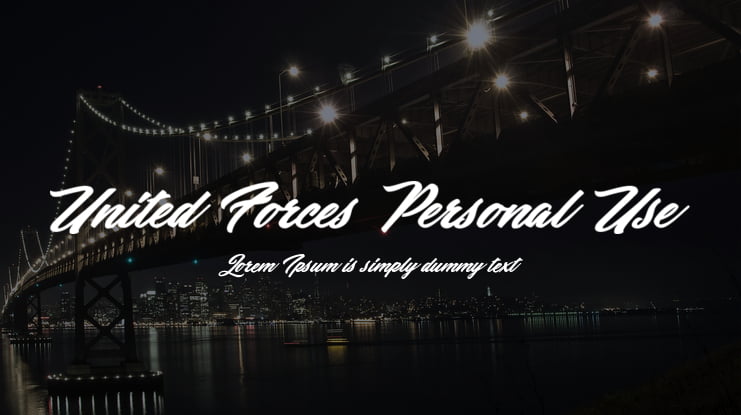 United Forces Personal Use Font