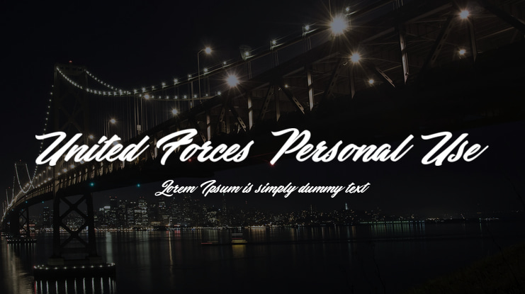 United Forces Personal Use Font