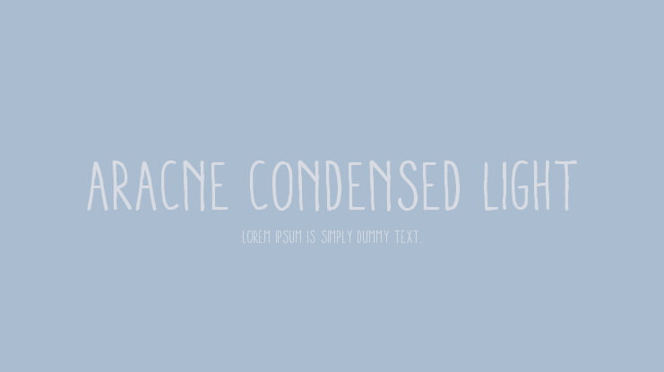 Aracne Condensed Light Font Family