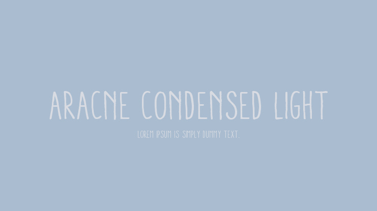 Aracne Condensed Light Font Family