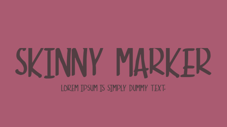 Skinny Marker Font