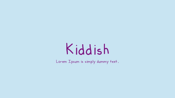 Kiddish Font