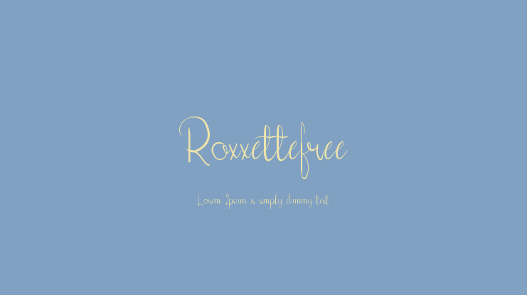 Roxxettefree Font