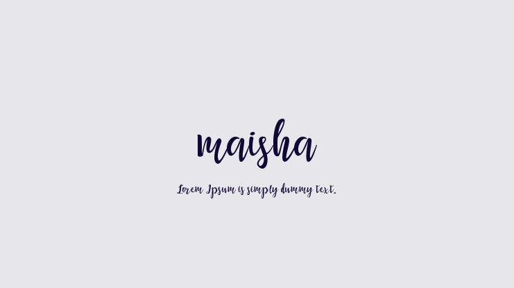 maisha Font Family