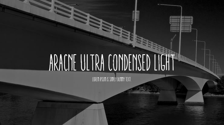 Aracne Ultra Condensed Light Font Family
