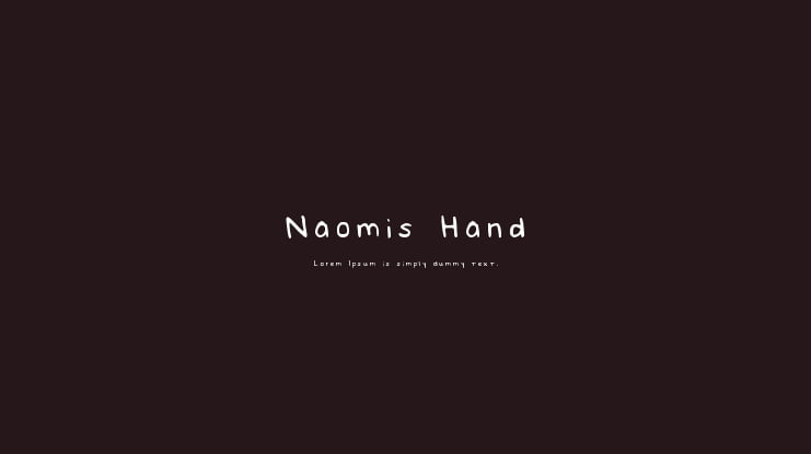 Naomis Hand Font
