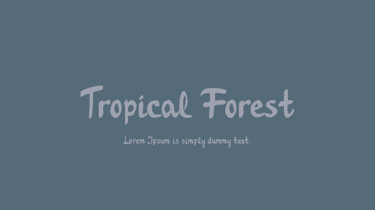 Tropical Forest Font